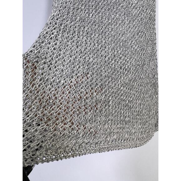 Sarah Pacini Made in Italy Sleeveless Cowl Neck Sweater Dress Gray One Size - Picture 6 of 7